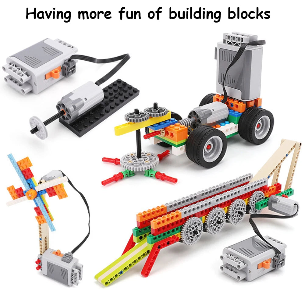 Funciones de energía técnica MOC compatibles con Legoeds, Motor M 8883, Control remoto modificado, grupo de energía, tren, caja de batería de litio 9686