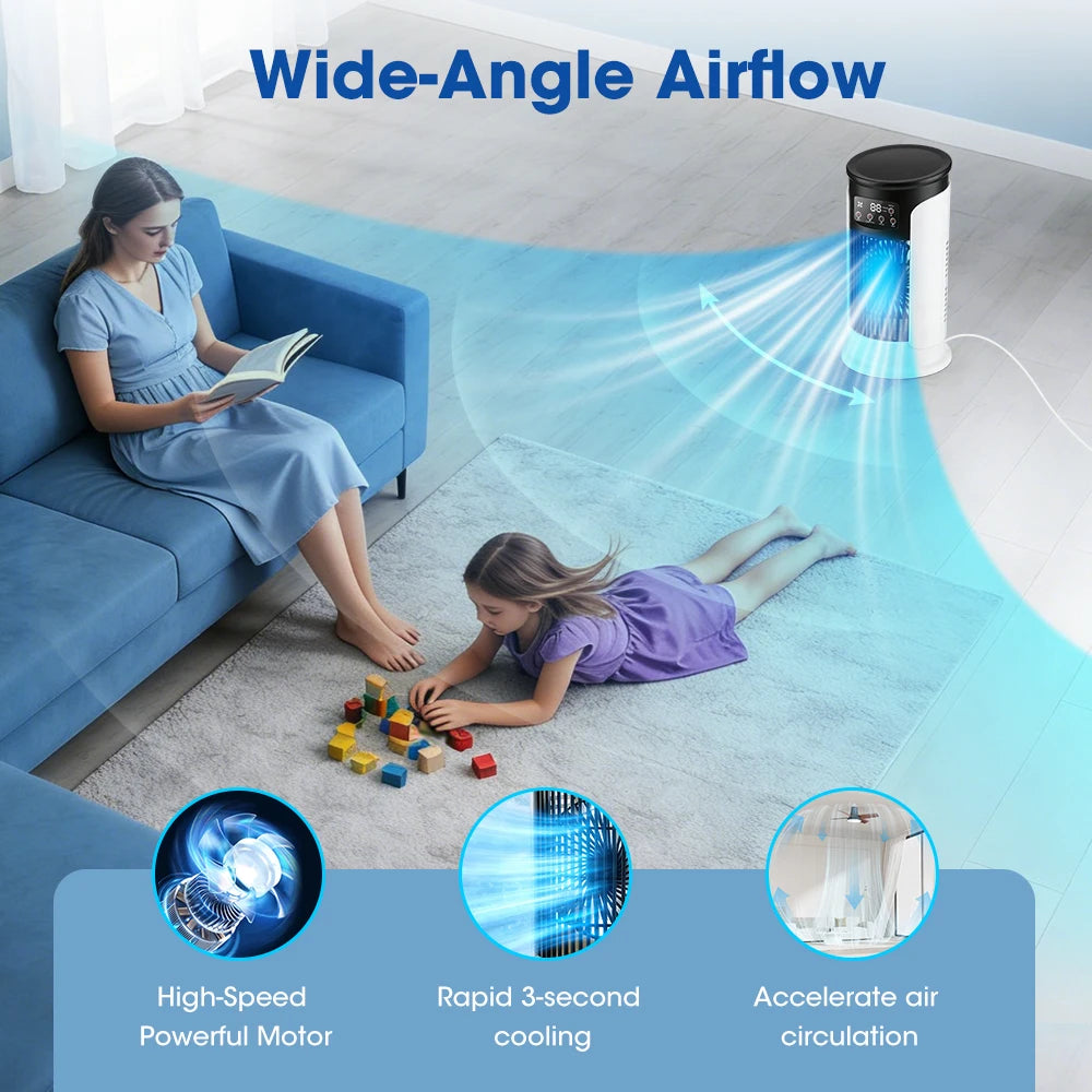 Enfriador de Aire 3 en 1 con Humidificador y 6 Velocidades