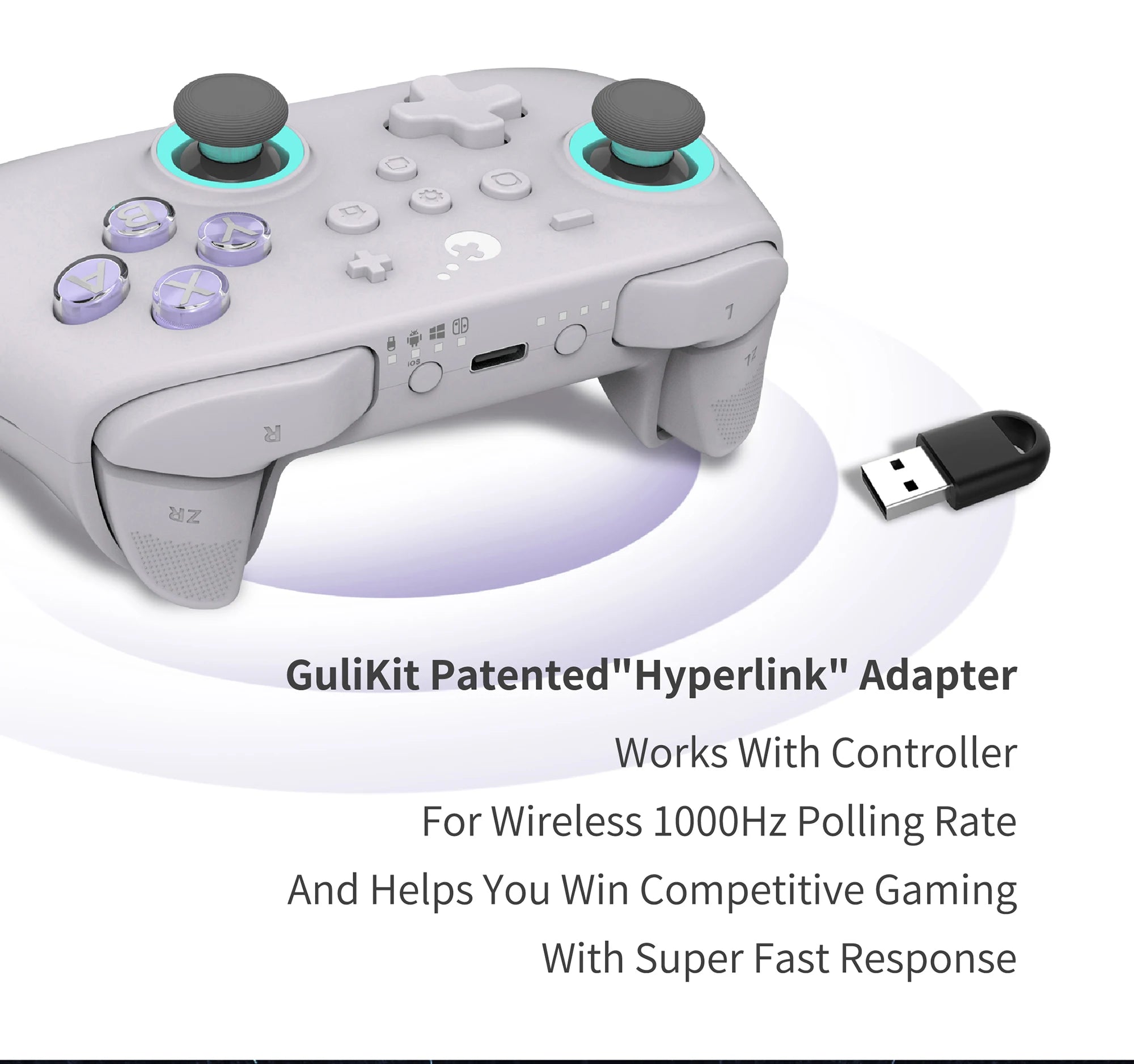 GuliKit-mando KK3 MAX NS39 KingKong 3, Gamepad con efecto Hall, Joysticks y disparadores para Windows, Nintendo Switch, Android e iOS