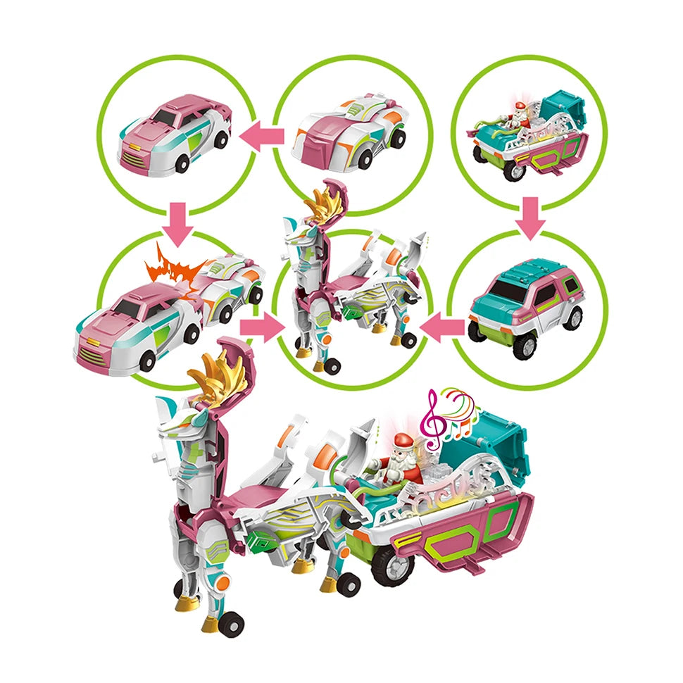 Auto Magnético Transformable 3 en 1 para Niños Juguete DIY