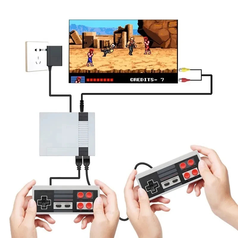 Consola de videojuegos familiar Retro para reproductor de juegos FC Home, salida AV, juego clásico FC620 integrado con mando con cable para niños