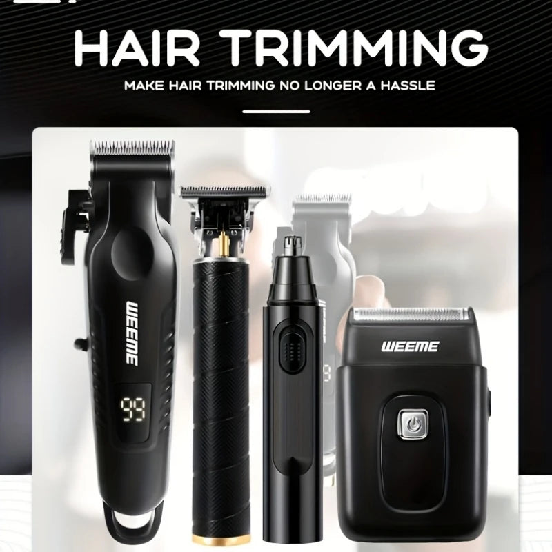 WEEME Kit de Aseo 4 en 1 para Hombre con LCD