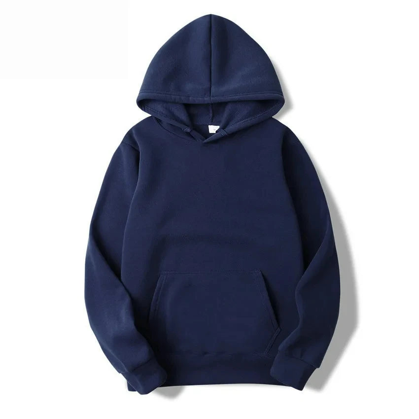 Sudadera con Capucha Casual para Hombre y Mujer, Color Sólido