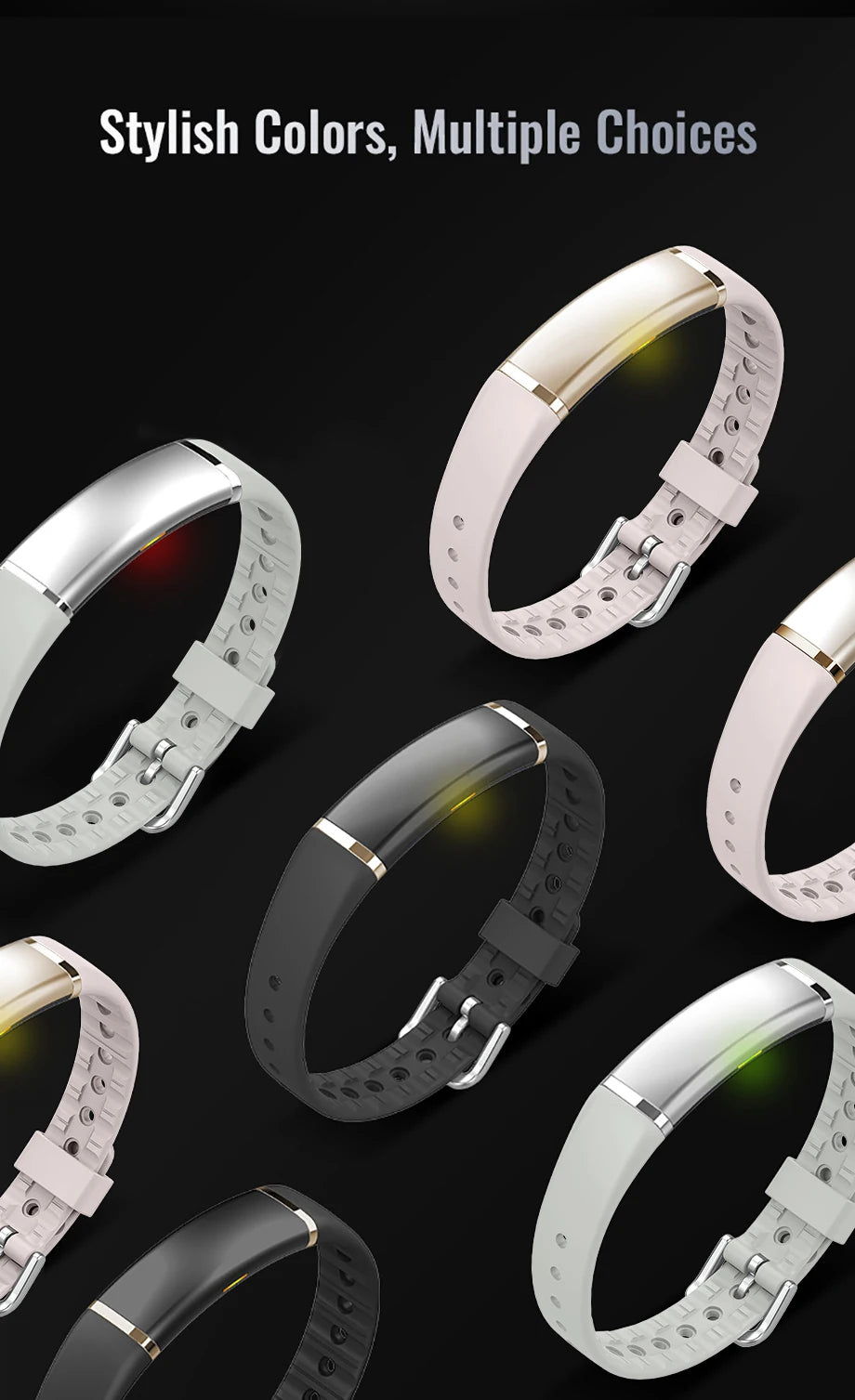 Pulsera inteligente Bluetooth LIGE con monitor de salud y frecuencia cardíaca