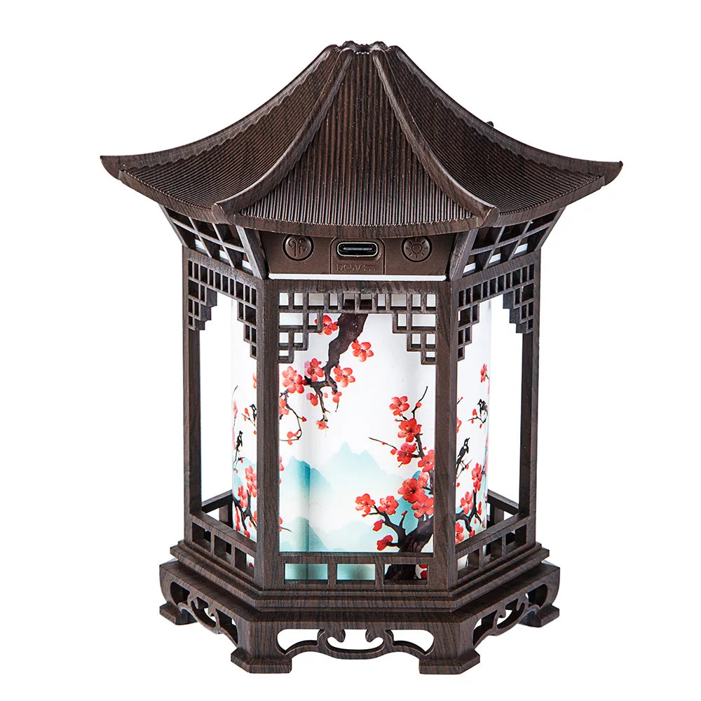 Humidificador Decorativo Estilo Chino con Luz Nocturna