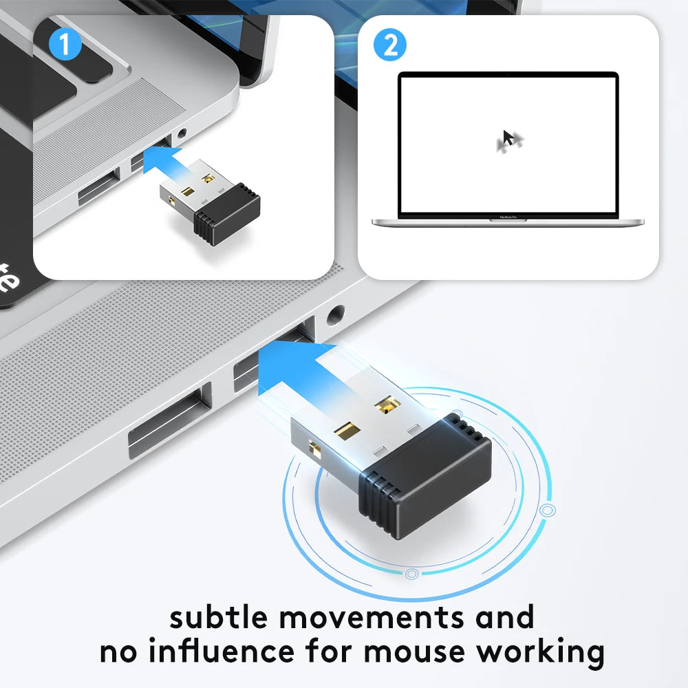 Jigglers de ratón inalámbrico, agitador de puerto USB automático indetectable, Wiggler para ordenador portátil, mantiene el movimiento del ratón despierto