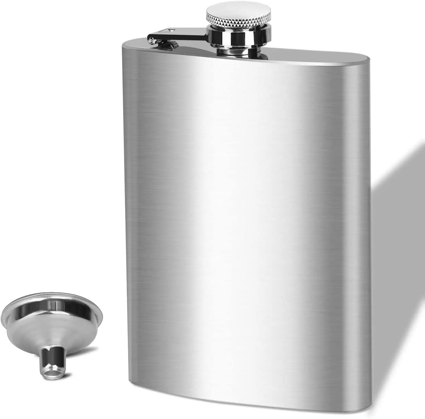 LMETJMA 1 4 5 6 7 8 9 10 oz Frasco de cadera de acero inoxidable con embudo Frasco de cadera de bolsillo Alcohol Whisky Frasco de cadera Tapón de tornillo KC0139