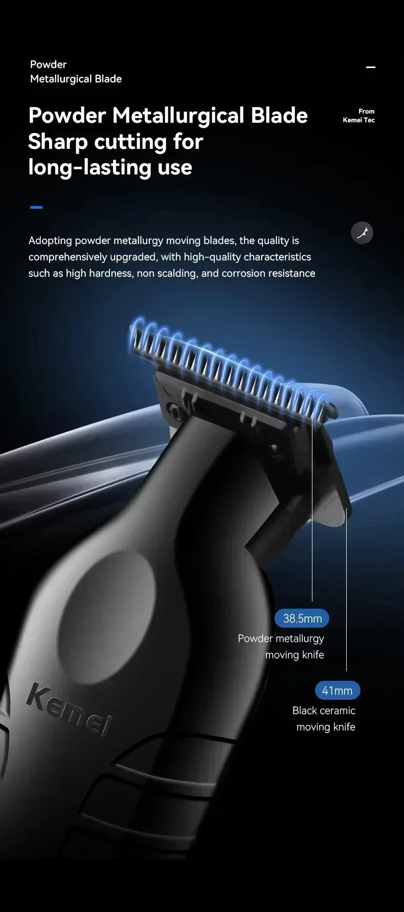 Kit de Cortadora de Pelo Profesional, Modelos KM-2299, KM-2296, KM-1102