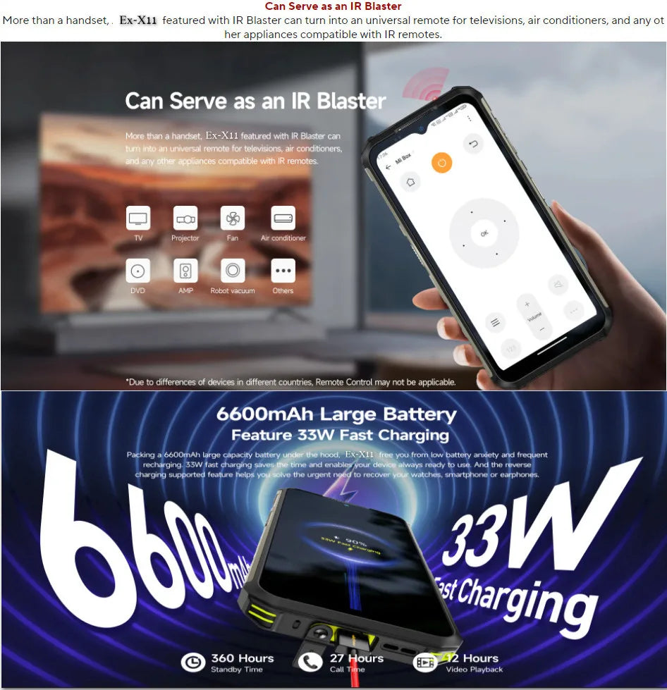 Teléfono Antiespía Sin Cámara Rungee, Android 15, 8GB RAM + 256GB ROM, Pantalla de 6.58'', Batería de 6600mAh, Huella Dactilar, NFC, Teléfono Confidencial