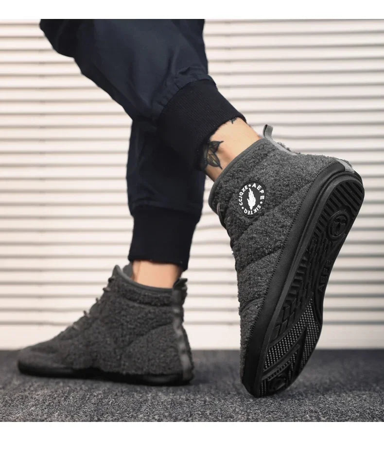 YRZL zapatos de algodón para hombre, zapatillas ligeras de invierno de alta calidad, mocasines de algodón para interiores de felpa, zapatos cálidos de invierno para hombre
