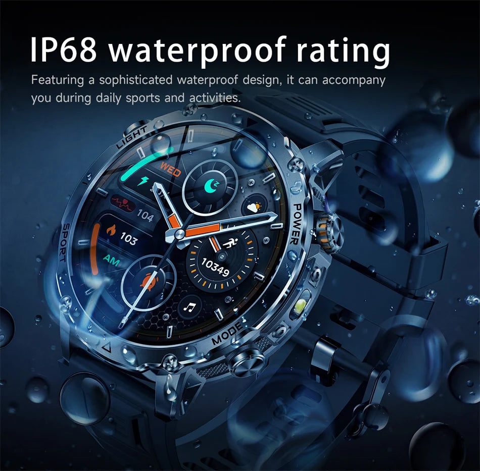 Reloj Inteligente Deportivo con Linterna LED IPX8