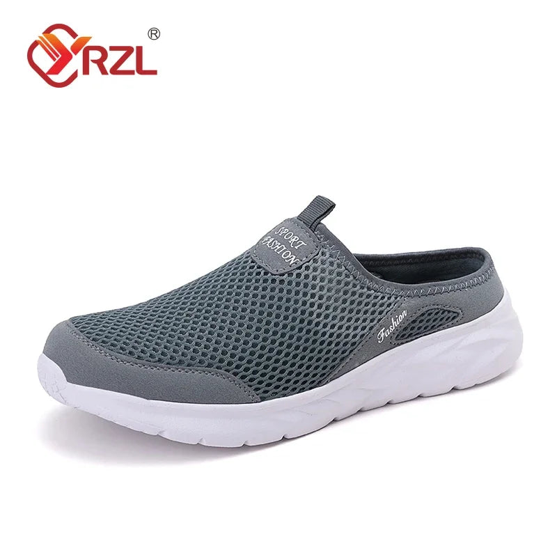 YRZL Zapatos Casuales Hombres Verano Medio Zapatos Zapatillas Diapositivas Slip on Zapatos Hombres Malla Transpirable Suave Cómodo Zapatillas para Hombres