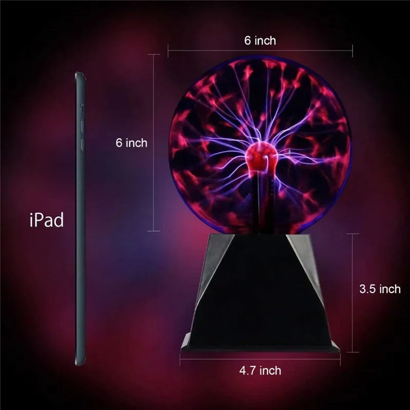 Lámpara de Plasma Mágica LED, Bola de Cristal Táctil para Decoración