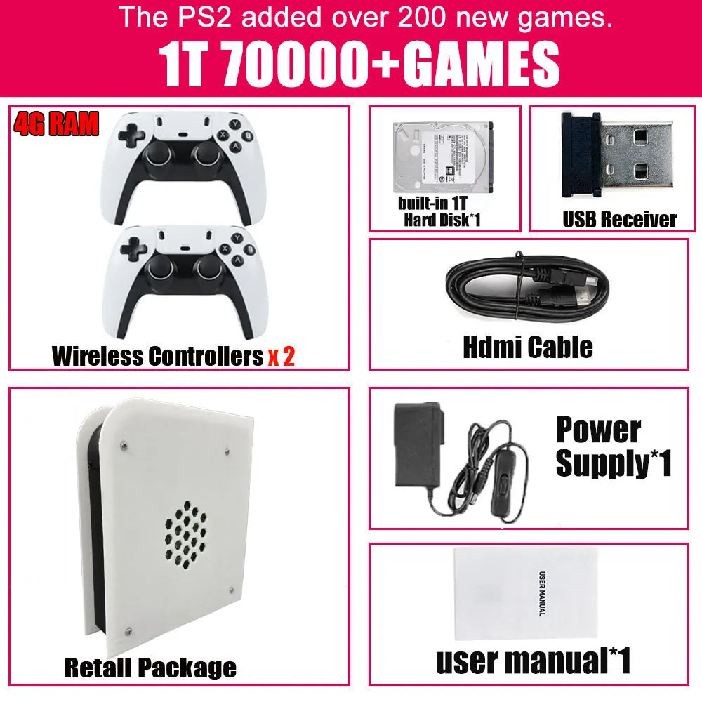 M15 60 + emuladores 2T consola de juegos Retro para el hogar Batocera I3-3110M 70000 + juegos para Wii PS2 PSP NGC N64 Win11 4G/8G mango inalámbrico