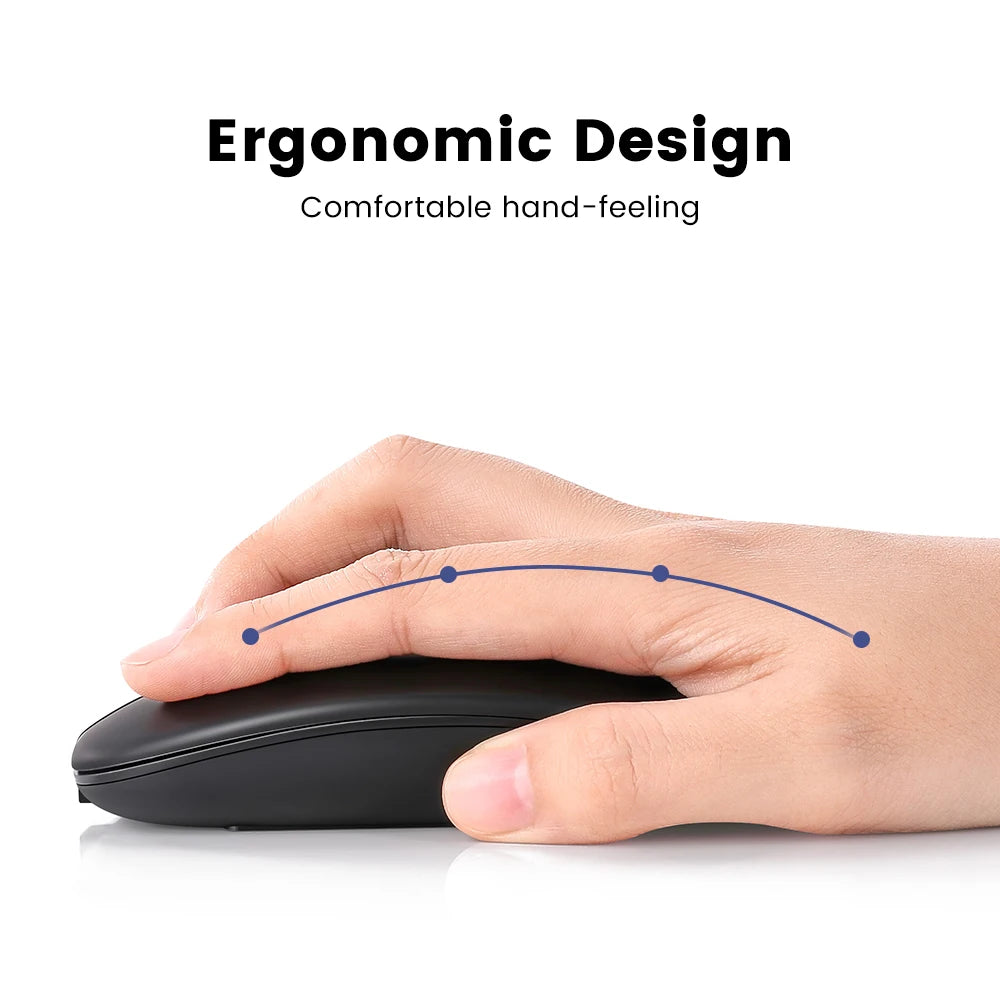Ratón inalámbrico recargable, Bluetooth, ergonómico, Mini Usb, 2,4 Ghz, silencioso, Macbook, óptico, para ordenador portátil y Pc
