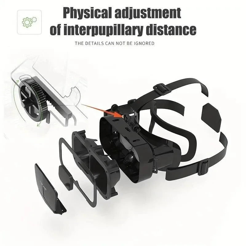 Gafas VR, Lentes 3D para Realidad Virtual, Gafas Inteligentes, Accesorio para Juegos Móviles para Teléfonos Inteligentes, Compatible con Dispositivos Viar