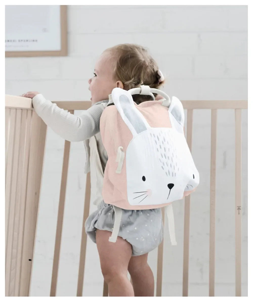 Mochila para niños, mochila escolar para niños pequeños, bonita mochila escolar para niños, bolso ligero para niño y niña, bolso de conejo, mariposa y León