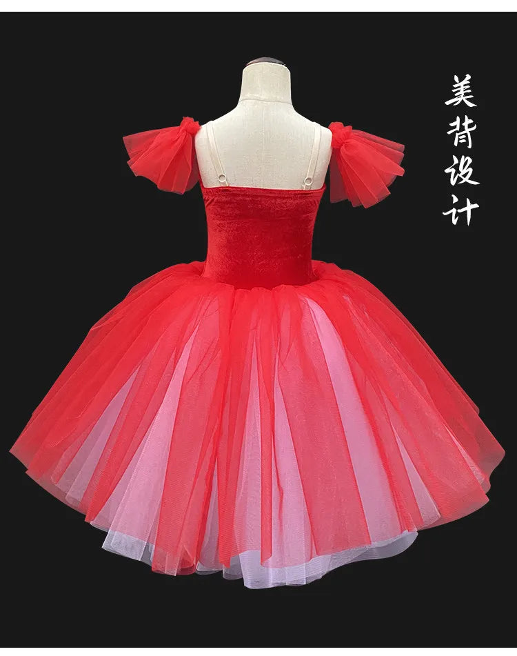Vestido de Ballet Tutú para Niñas, Traje de Bailarina Infantil