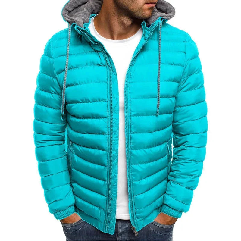 Chaqueta de invierno para hombre con capucha y gorro desmontable