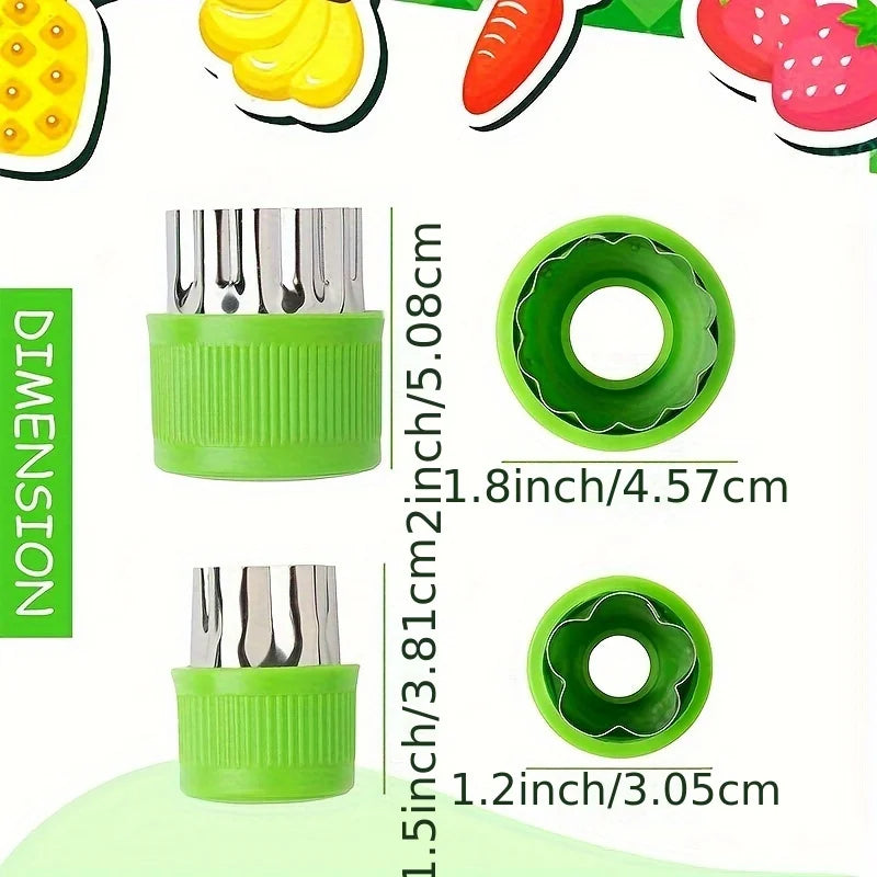 9 piezas/juego de corte de galletas y verduras de acero inoxidable-mini moldes en relieve de frutas y galletas para hornear de niños