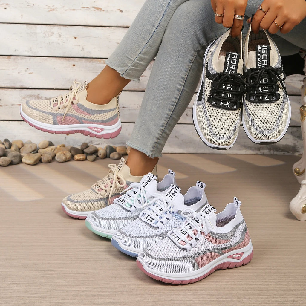 Zapatillas Informales de Lona para Mujer con Cordones