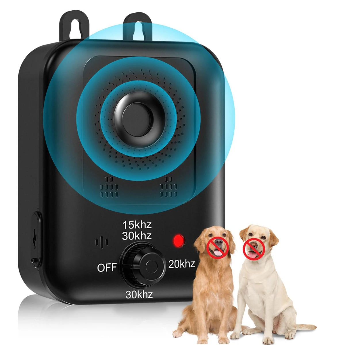 Dispositivo antiladridos automático para el control de ladridos de perros, dispositivo disuasorio ultrasónico recargable para ladridos de perros, exterior e interior