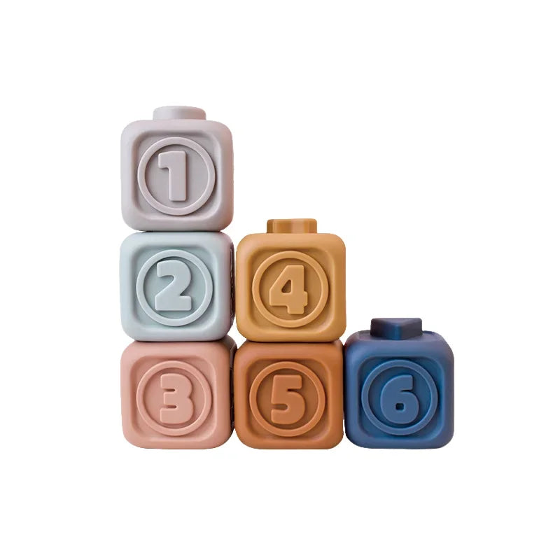 Bloques de Construcción Montessori de Silicona para Bebés