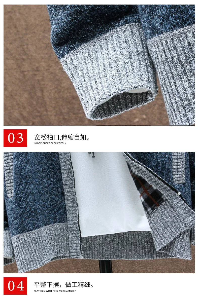Cárdigan de Punto para Hombre | Cuello Alto con Cremallera