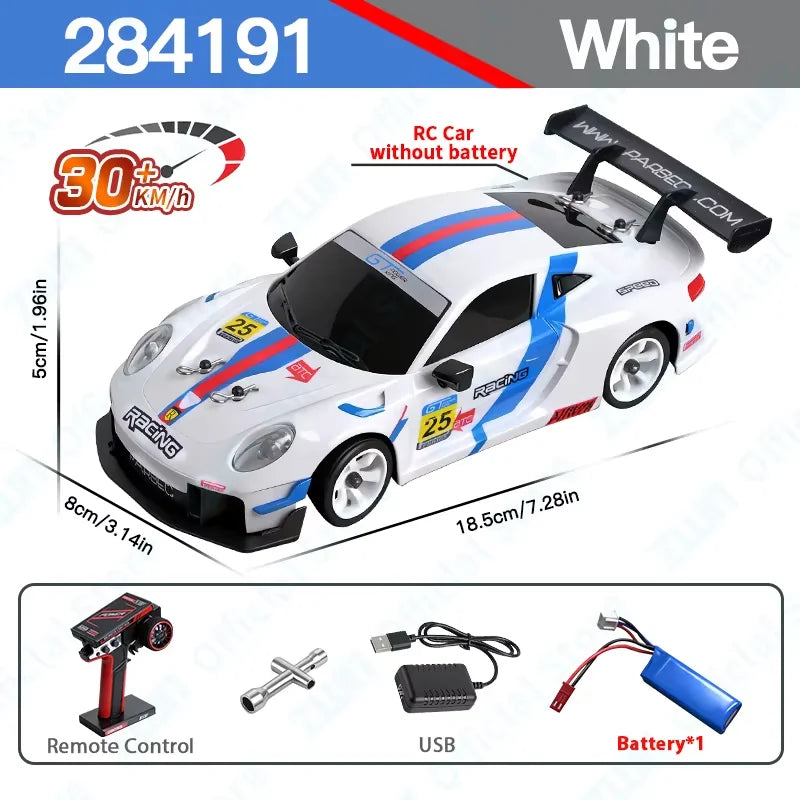 WLtoys 284019-A 284191 1:28 2,4G RC coche con luces LED 4WD Gyro 30 KM/H coche de Control remoto todoterreno vehículo de deriva juguetes para chico