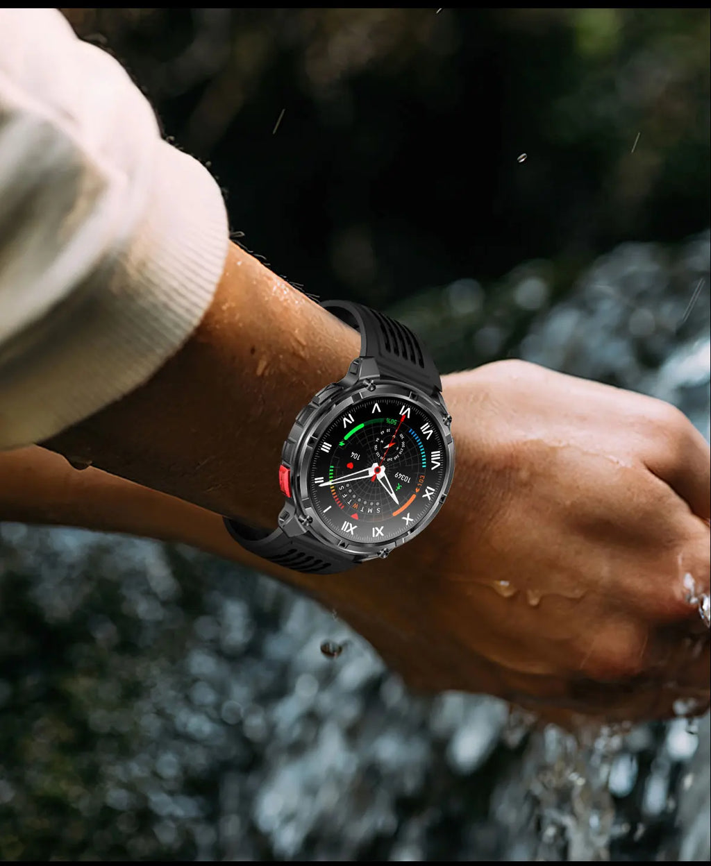 Reloj Inteligente HT33 con Linterna LED, Batería 1100mAh y Llamadas Bluetooth