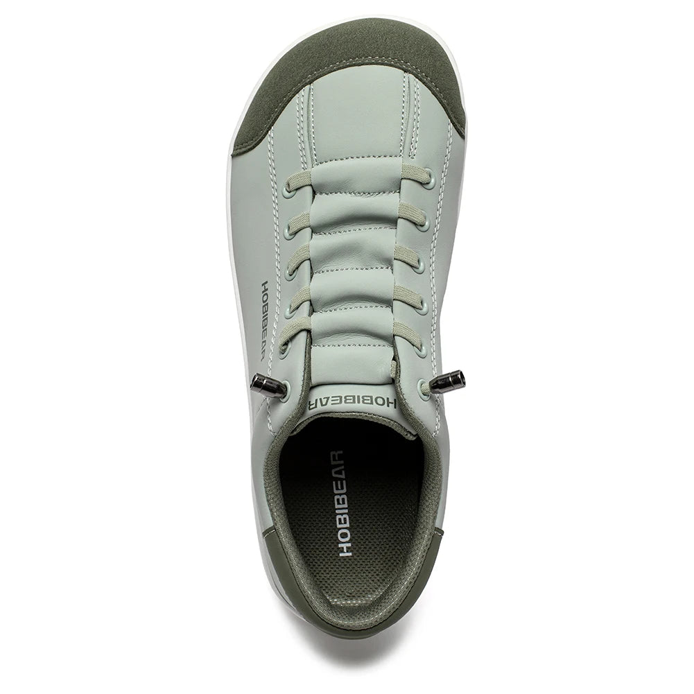 HOBIBEAR zapatos descalzos Unisex punta ancha zapatillas de deporte de cuero Artificial Zero Drop Slip On zapatos cómodos ligeros al aire libre