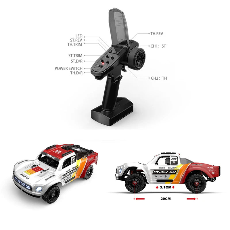 Auto RC MJX Hyper Go 1/16 Sin Escobillas 3S 4WD Alta Velocidad