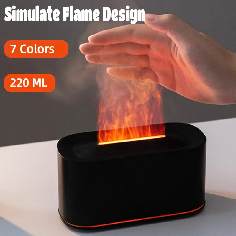 Humidificador con Llamas Coloridas y Aromaterapia