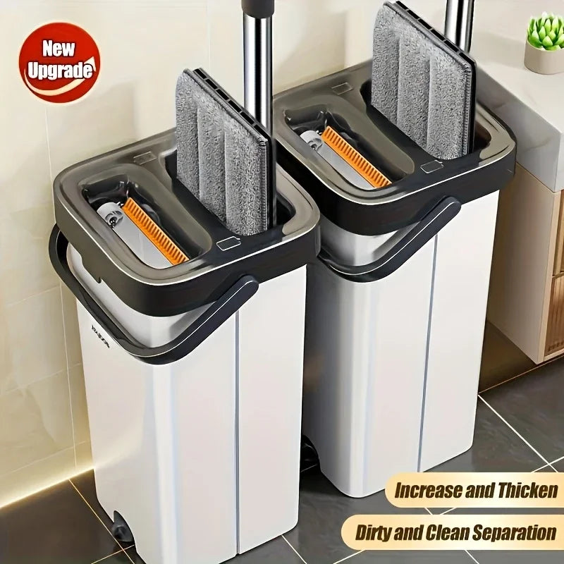 Fregona giratoria JOYBOS con cubo y cabezal de microfibra de 33 cm