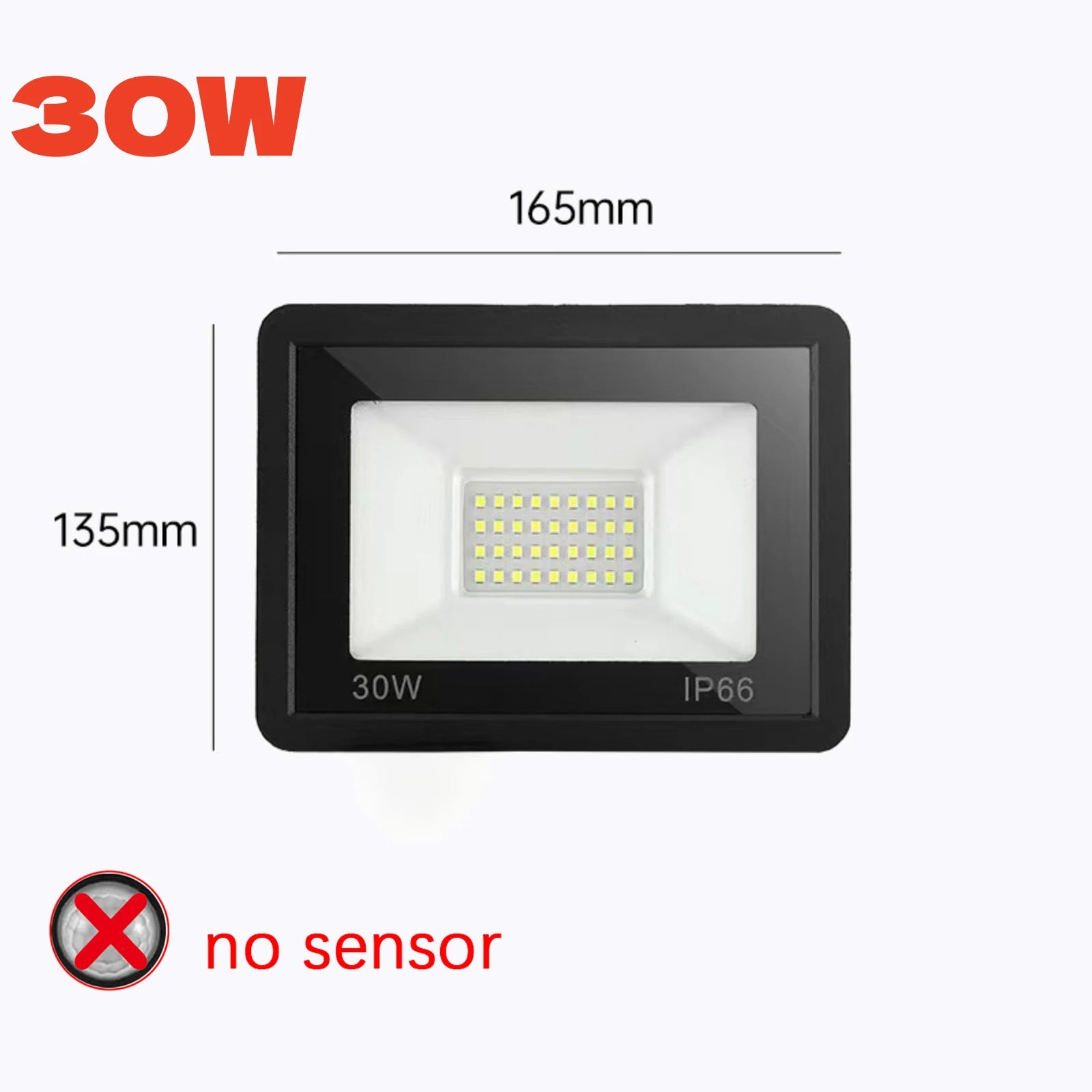 Reflector LED con Sensor de Movimiento IP66 para Exteriores 10W-50W