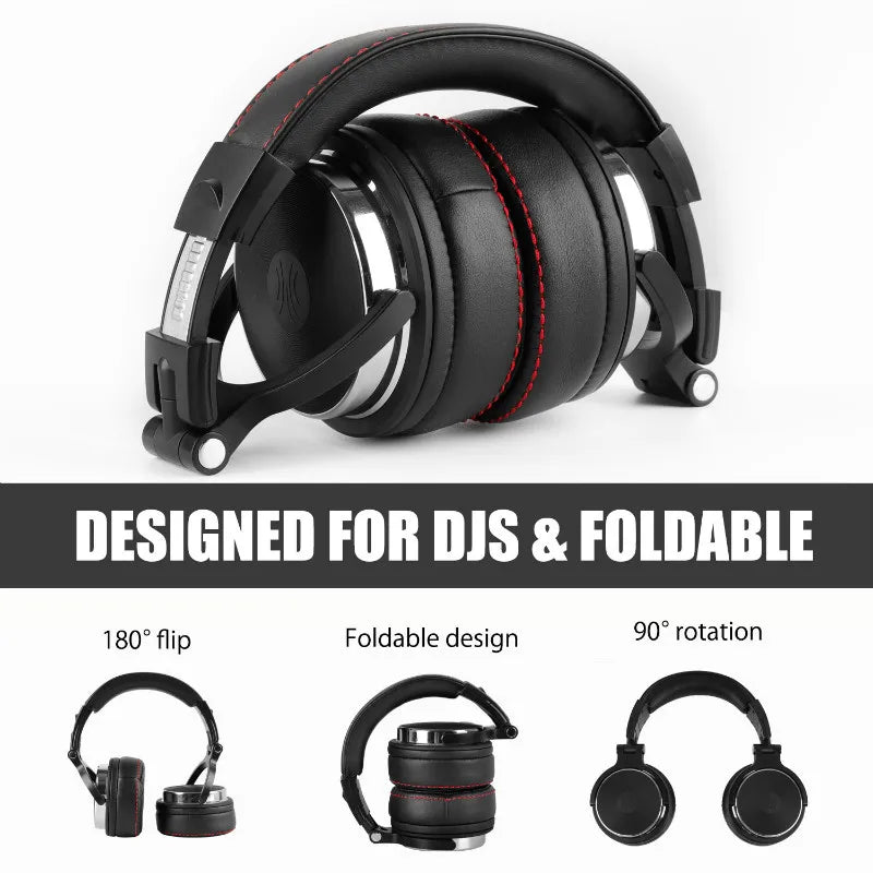 Oneodio con cable Profesional Estudio Auriculares Con microfono Estéreo Estudio Pro DJ Auricular Para El Teléfono de PC Ordenador sobre oreja monitora DJ cascos musica