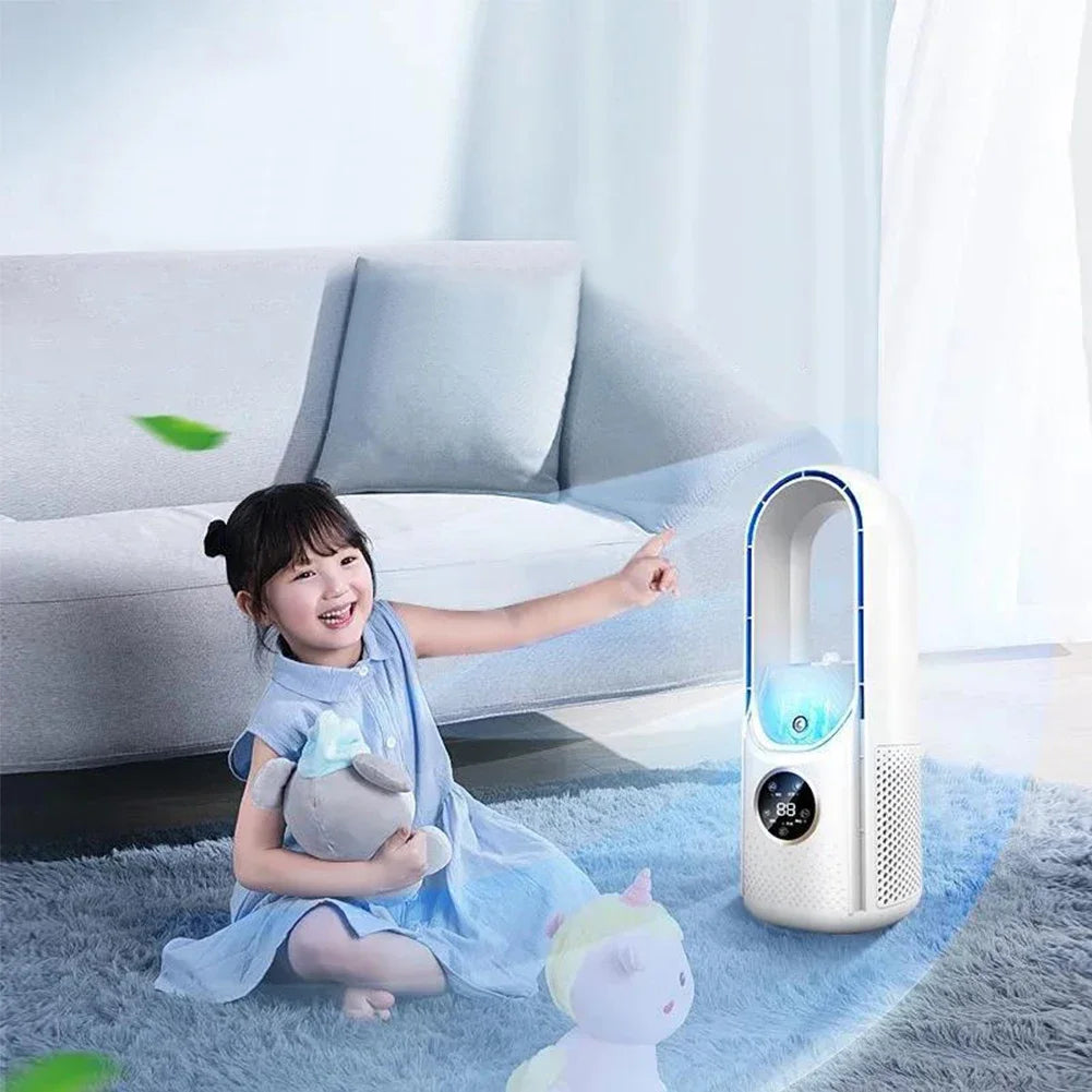Enfriador de Aire USB Sin Aspas con 6 Velocidades y Temporizador
