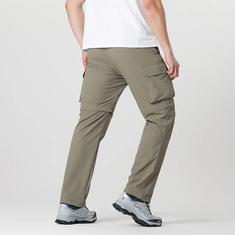 Pantalones Cargo Convertibles para Hombre, Senderismo Impermeable