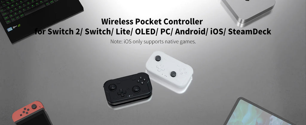 AceGamer-controlador de juego de bolsillo, Joysticks Hall portátiles, mando Bluetooth de 1000Hz para Switch/Switch2/Android/iOS/PC/Steamdeck