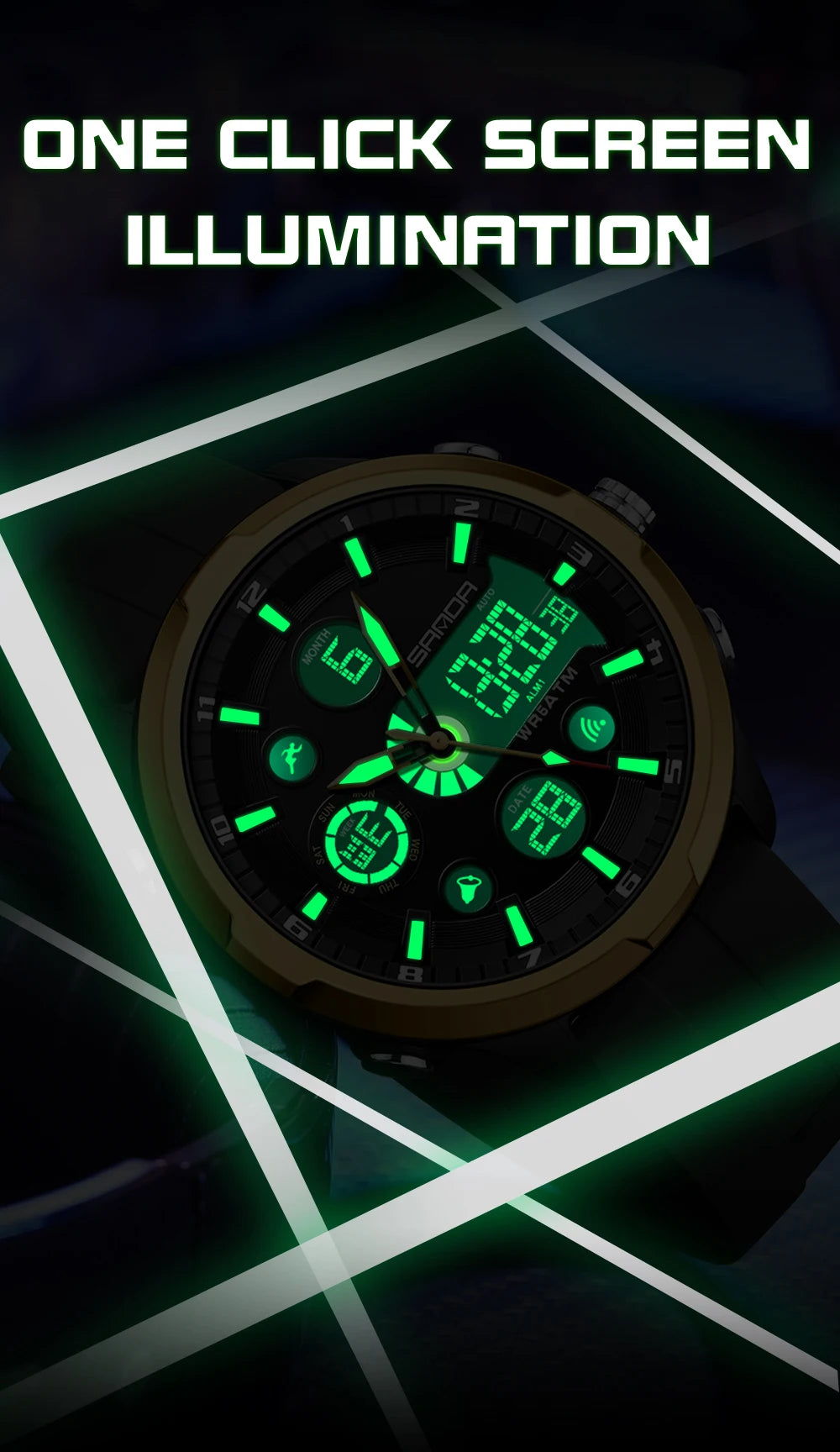 Reloj Militar Digital SANDA G Doble Pantalla para Hombre