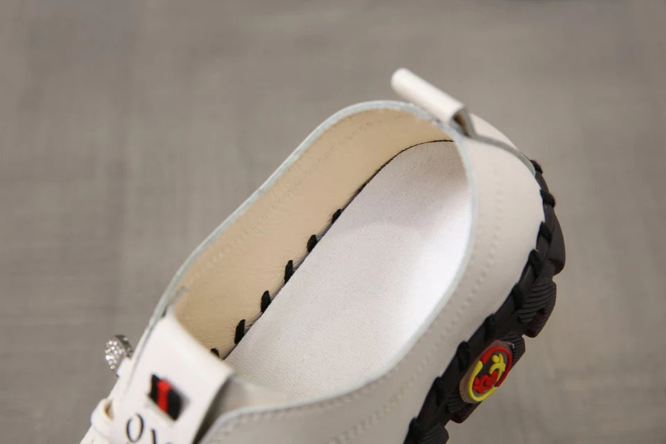 Zapatillas de deporte para Mujer, mocasines con cordones de cuero, planos, informales, cómodos, para mamá, para Mujer