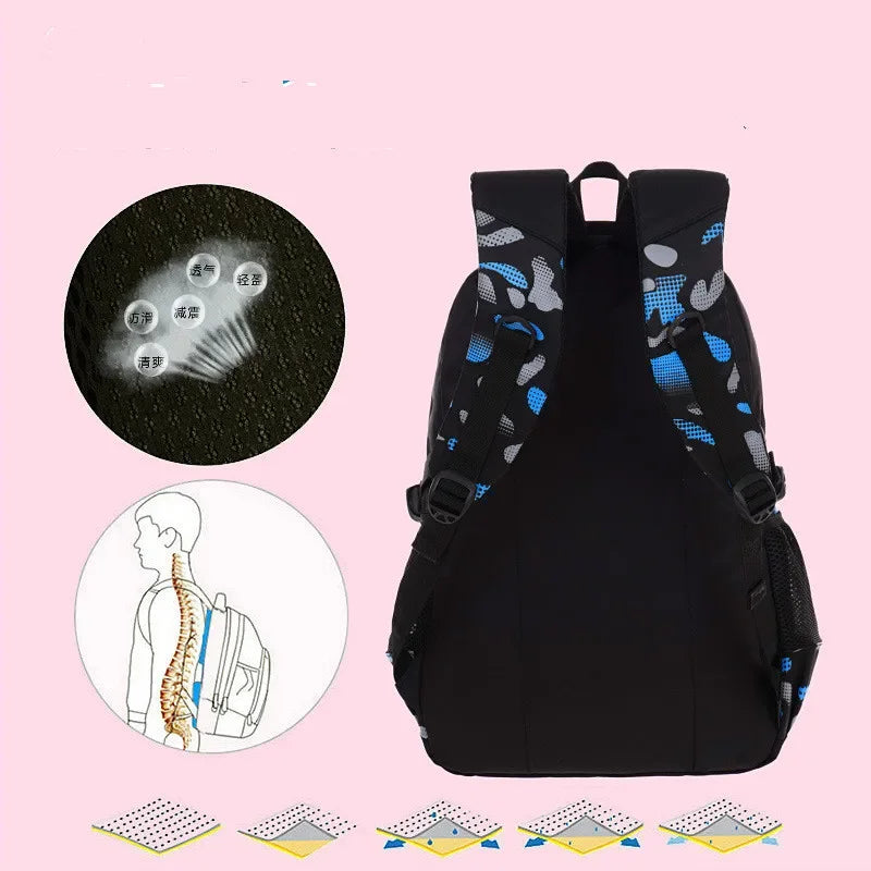 Mochila Ortopédica Impermeable para Niños de Primaria