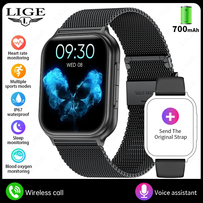 Smartwatch 2026 con pantalla AMOLED 1,83", batería 700 mAh y llamadas Bluetooth