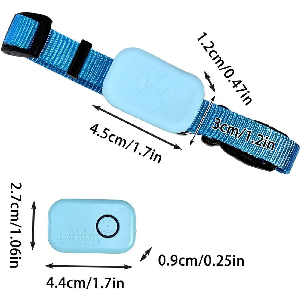 Rastreador GPS Inteligente para Mascotas, Niños, Equipaje y Llaves, Etiqueta de Posicionamiento Global, Rastreador GPS para Mascotas con Collar Ajustable, Localizador de Perros