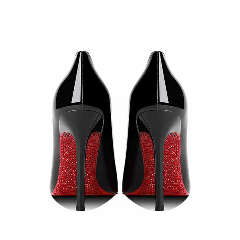Stilettos de Mujer Punta Fina con Brillantes - Tacones Altos Elegantes