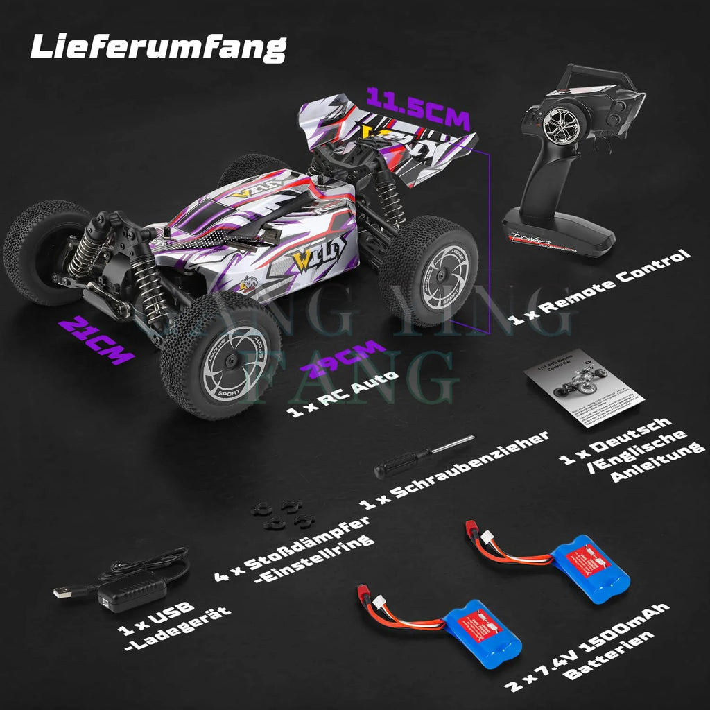 Coche Teledirigido WLtoys Todoterreno 4WD 2.4G hasta 75 km/h
