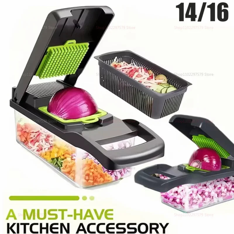 Picadora de cocina portátil multifuncional, trituradora de verduras, rallador de patatas y zanahorias, procesador de alimentos para el hogar de frutas y verduras