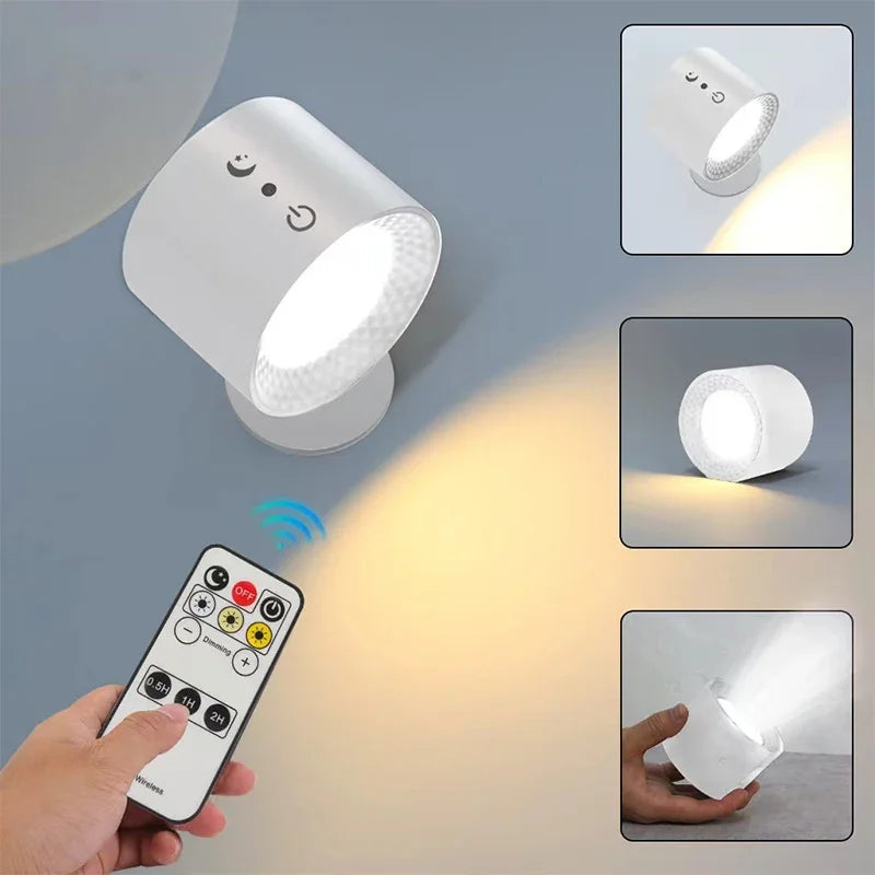 Lámpara LED de Pared Doble Cabezal con Control Remoto