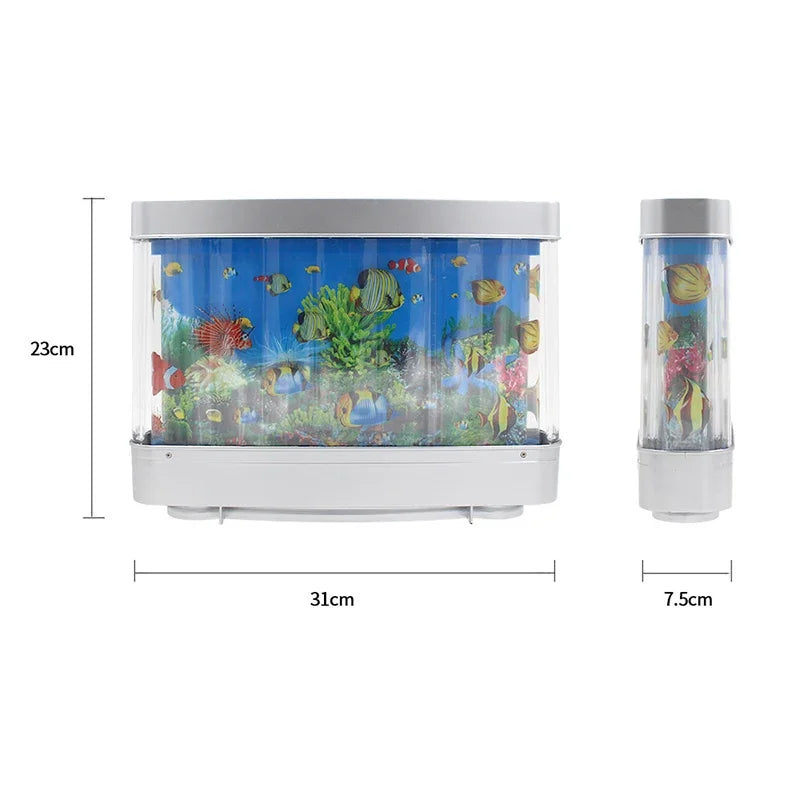 Lámparas de tanque de peces tropicales, decoración de acuario Artificial, océano Virtual en movimiento, luz nocturna para niños, regalo de Halloween y Navidad, juguete