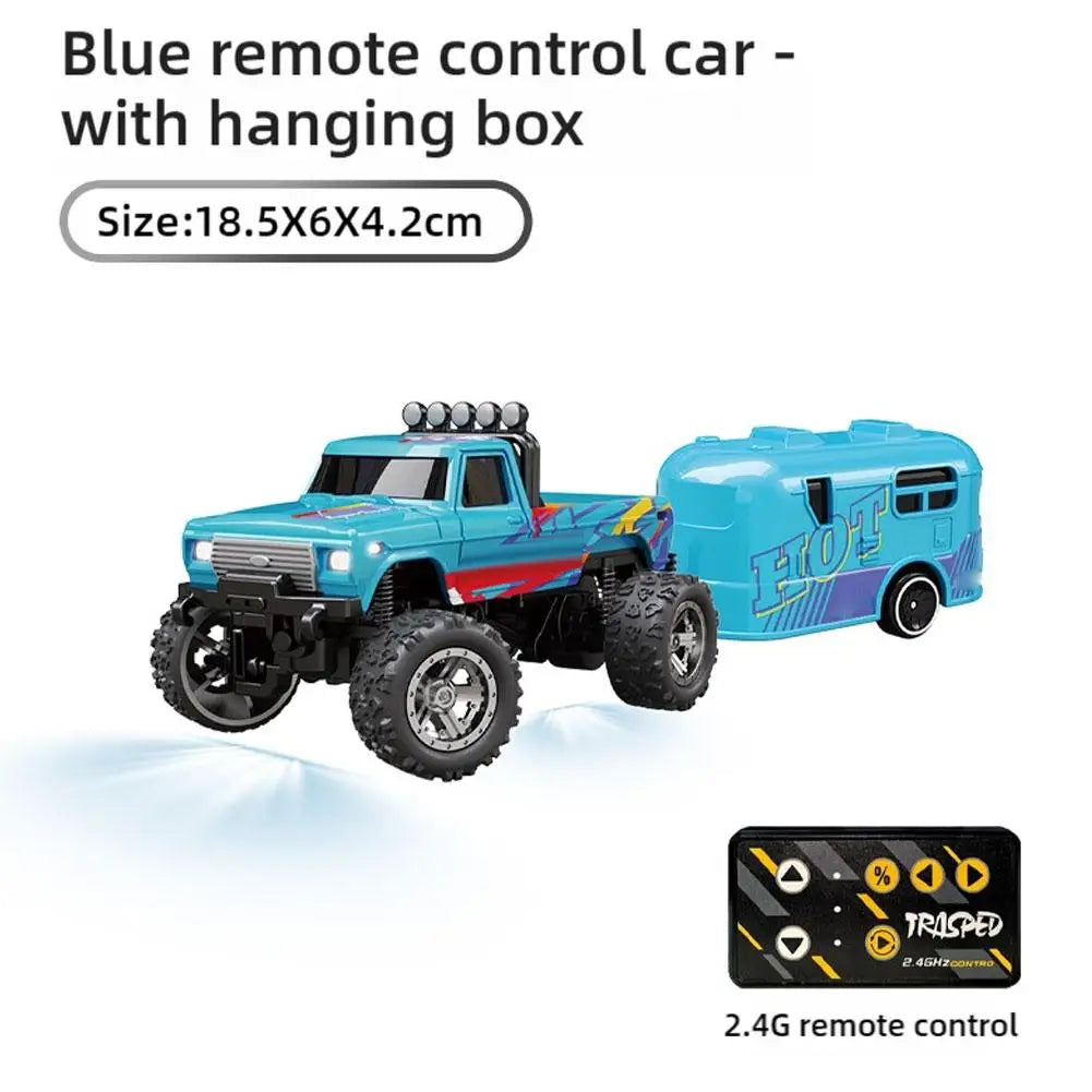 Mini coche de escalada todoterreno con Control remoto de 2,4G, camión monstruo todoterreno RC, modelo de aleación 1/64, vehículo todoterreno de juguete eléctrico